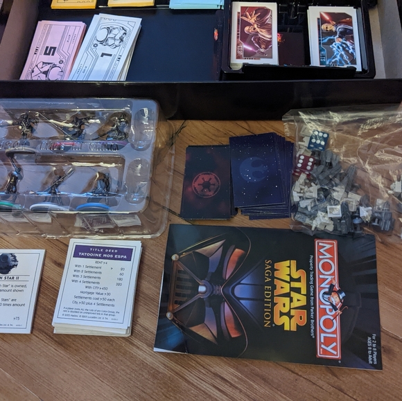 Vintage Monopoly Star Wars Saga Edition 2005 Parker Brothers Board Game - Picture 8 of 8